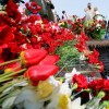 Торжественное возложение венков на Пискаревском Мемориальном кладбище 